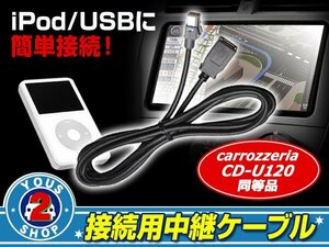 カロッツェリア AVIC-ZH0007 USB接続ケーブル 中継 CD-U120同等