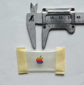 Apple 純正 Old Mac Apple アップル　7色　虹色印刷　アルミプレス　立体エンブレム 美