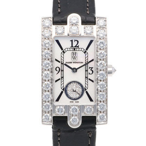 ハリーウィンストン HARRY WINSTON アヴェニュー 腕時計 18金 K18ホワイトゴールド 310LQW 005573 レディース 中古 1年保証美品