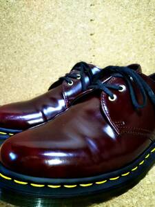 【Dr.MARTENS】ドクターマーチン 1461 ヴィーガン 3ホールシューズ UK7 (26cm ) VEGAN 3EYE SHOE チェリーレッド アルカディア【美品】