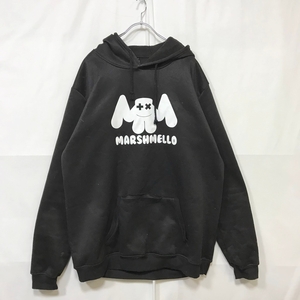 marshmello/マシュメロ 長袖 プルオーバーパーカー フード付き ブラック 黒 ホワイト サイズ4XLメンズ