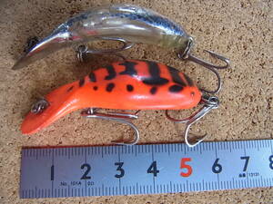 80年代 2個 OLD HEDDON TINY TADPOLLY CLATTER TAD へドン タイニー タドポリー クラッタ―タッド オールド ルアー