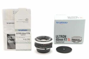 [A- Mint in Box] Voigtlander ULTRON 40mm f/2 SL ASPHERICAL Lens MINOLTA MD 8803