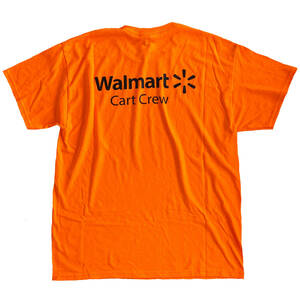WALMART　ウォルマート CART CREW　Tシャツ　オレンジ　Lサイズ　スーパーマーケット スーベニア ネオン