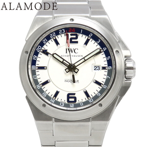 IWC インヂュニア デュアルタイム IW324404 SS 自動巻 腕時計 ホワイト メンズ 40802111312【中古】【アラモード】