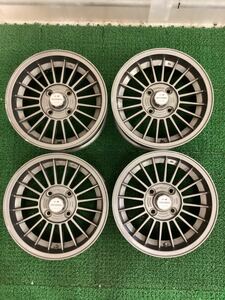 【239】ALPINE FIN RACING 社外アルミホイール 15x6.5J+25 114-4H 中古品4本