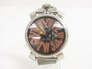 GaGa MILANO ガガミラノ マヌアーレ スリム 46ｍｍ 5080.4 メンズ クォーツ 腕時計 ▼SB5080