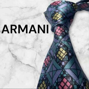 657 美品　EMPORIO ARMANI エンポリオ　アルマーニ　ネクタイ　総柄　光沢　高級感