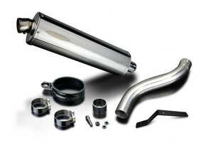 DELKEVIC スリップオンステンレスオーバルマフラー★TRIUMPH SPEED TRIPLE 955i 2002-2004 450mm KIT06CR