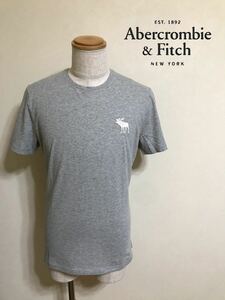 【新品】 Abercrombie & Fitch アバクロンビー&フィッチ エクスプローテッド アイコン Tシャツ トップス サイズL 半袖 ヘザーグレー