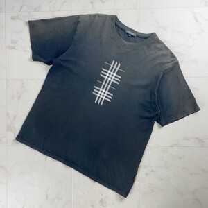 Burberry バーバリー Tシャツ 半袖カットソー トップス フロントノバチェック メンズ ダークグレー サイズL*SC738