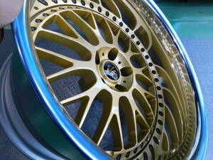 WORK WHEELS 新品2本SET 19×12.5J -34 5穴　PCD 114.3 VS/XX T-DISK GLD ゴールド　深リム　12.5Ｊ　ワークホイール　19インチ