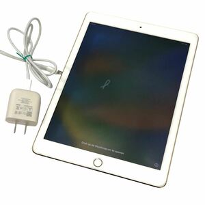 ▼iPad Pro Apple 第1世代 9.7インチ Wi-Fi+Cellular 32GB ゴールド MLPY2J/A A1674 利用制限〇 ジャンク バッテリー劣化 充電器付 RC4286