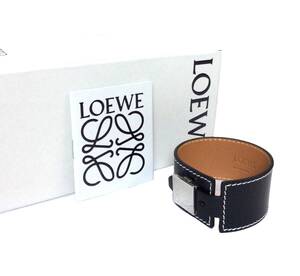 LOEWE ロエベ ブレスレット バングル カーフスキン 牛革 ブラック 黒 