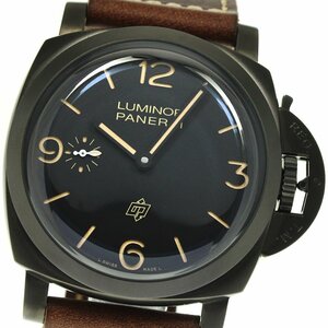 パネライ PANERAI PAM00617 ルミノール1950 3DAYS チタニオ スモールセコンド 手巻き メンズ 美品 _738731【ev10】