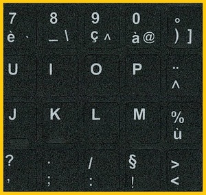 【F000706】【送料無料】キーボード 配列 タイピングシール 【フランス語】