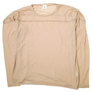 6 ROKU BEAUTY＆YOUTH ロク 日本製 SHEER LOCK LONG SLEEVE PULLOVER シアーロックロングスリーブプルオーバー 8612-299-0101 カットソー