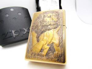 バレットスマイス ライオン ソリッドブラス zippo ジッポ 1998年 未使用