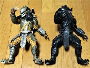 ☆　プレデター　リアルフィギュア　ノーマル + ブラック　２個セット　AVP　エイリアン vs. プレデター　映画　キャラ　グッズ　☆