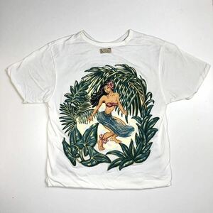 【M】Denime Aloha Reversible Hula Girl Tshirt ドゥニーム アロハ リバーシブル フラガール Tシャツ T554