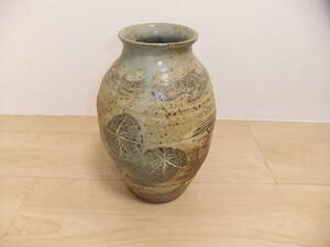 昭和レトロ ツボ / 陶器 年代物 壺 口径10.5cm 高さ28cm