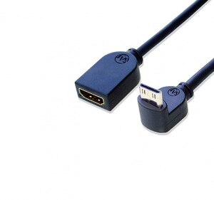 HDMI ミニHDMI L型（上向き）変換延長ケーブル 50cm