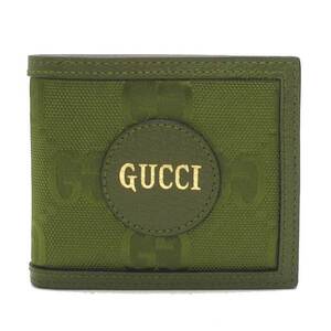 グッチ 財布 二つ折り財布(小銭入れ無) GUCCI インターロッキングG GG柄 625573 H9HAJ 3300 (モスグリーン) ブティックライン メンズ 