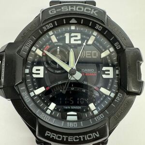 ★1円スタート★CASIO カシオ G-SHOCK Gショック スカイコックピット アナデジ メンズ 腕時計 GA-1000FC クォーツ 稼働 ブラックカラー