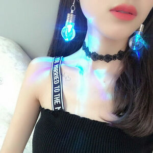 【3タイプ】レインボーに光るＬＥＤピアス 電球ソーダ バルブ LEDライト ピアス アクセサリー ♯1 ハウス形電球