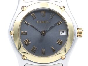 【 エベル EBEL 】腕時計 1087F21 クラシックウェーブ K18YG/SS デイト クォーツ レディース 新着 4665-0