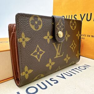 3725【極美品】LOUIS VUITTON ルイヴィトン モノグラム ポルトモネ ビエ ヴィエノワ がま口 二つ折り財布 ウォレット M61663/SD1001