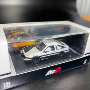 Timemicro 1:64,頭文字D コミック版,限定品Initial DダイキャストミニカーAE86 2次元/アニメ塗装/イラスト風