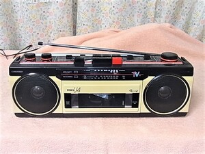 三洋電機　SANYO 【MR-U4TⅢ】 ポータブル ラジカセ 分解・整備・調整済、クリーニング済み品ＦＭ76～108MHzまで受信可能 管理 22091634