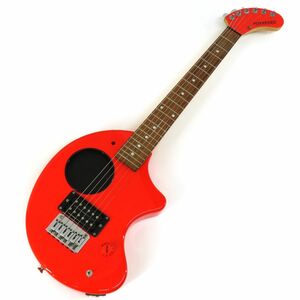 092s☆FERNANDES フェルナンデス ZO-3 オレンジ ゾーさん アンプ内蔵タイプ エレキギター ※中古