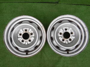 ★中央精機 7 91 QB スチルホイール★J14×5.5JJ OFF:+35 PCD114.3-5H ハブ径；67mm 傷、汚れ、錆、塗装がれ等あり 4本