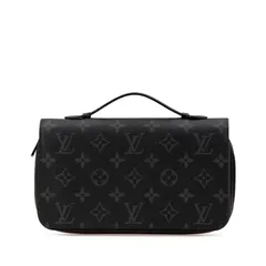 ルイ ヴィトン モノグラム エクリプス ジッピー XL ラウンドファスナー 長財布 M61698 ブラック PVC レザー レディース LOUIS VUITTON【234-79218】