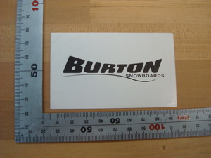 レア物！新品BURTON SNOWBOARDS（バートンスノーボード)ステッカー （ブラック/ホワイト）（紙製）