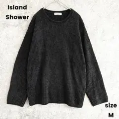 Island Shower　モールニット　セーター　ブラック　M