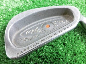 ♪PING ピン EYE2 オレンジドット 橙目 / 6番 アイアン 単品 純正スチールシャフト FLEX-不明 ♪M1388