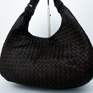 1円■超美品■BOTTEGA VENETA ボッテガ カンパーナ イントレチャート トートバッグ ビジネス 大容量 A4 レディース メンズ レザー ブラウン