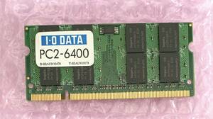 I-O DATA (hynix) DDR2-800 (PC2-6400) 2GB メモリ 204 ピン SDX800-2G 送料込み