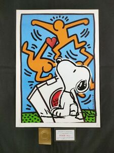 世界限定100枚 DEATH NYC C34 アートポスター SNOOPY スヌーピー ラッキーストライク LUCKY キースへリング ハート people