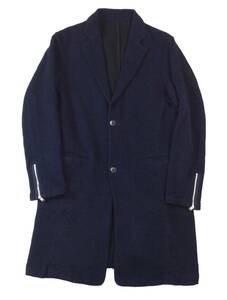 nonnative ノンネイティブ OFFICER COAT C/W DOUBLE FACE SATIN オフィサーコート チェスターコート ジャケット ネイビー 0