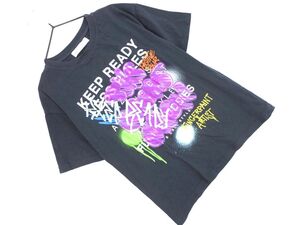 ネコポスOK ZARA ザラ プリント Tシャツ 130cm 紺 ■◆ ☆ eha5 子供服