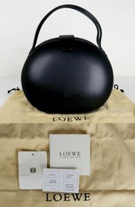 VINTAGE ヴィンテージ LOEWE ロエベ 円形 アナグラム レザー ハンド バッグ hand bag b6666