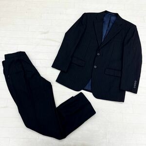 1358◎ a.v.v. MICHEL KLEIN HOMME アー ヴェ ヴェ セットアップ スーツ テーラード スラックス ストライプ ネイビー メンズ90A4