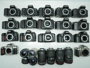 ★ニコン AF一眼&レンズなど★F-801s/F-601/F80/F100/F90X/SIGMA/ 等 計:25点まとめ【ジャンク品】30149