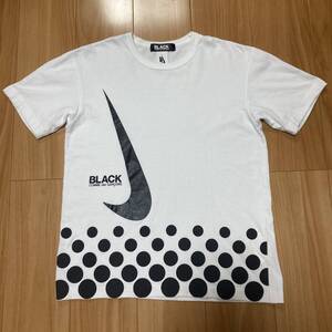 ■美品 正規品■BLACK コムデギャルソン■NIKE ナイキ プリント Tシャツ■L■AD2016■1R-T101■