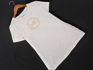 ネコポスOK MICHAEL KORS マイケルコース スタッズ ロゴ Tシャツ sizeS/白 ■◆ ☆ ega3 レディース