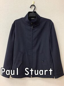 ポール・スチュアート (Paul Stuart) ネイビーと黒ストライプ 薄手ブルゾン サイズ46